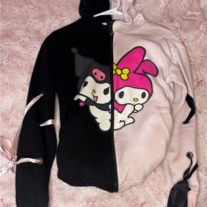 Cute Black and Pink Character Hoodie